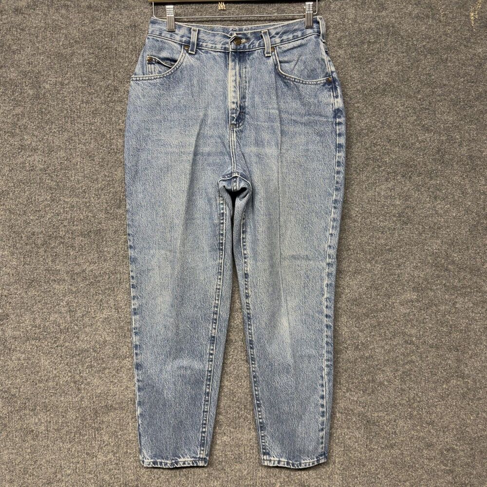 Vintage Lee Original Mom Jeans Womens 10 S Light Wash High Rise Tapered Denim